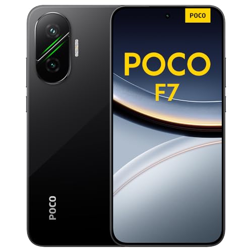POCO F7 Smartphone, 12+512GB, Nero, Snapdragon® 8s Gen 4 Flagship, Batteria 6500mAh, Fotocamera Sony da 50MP con OIS, Display AMOLED 6.83