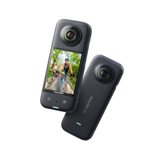 Insta360 X3, Action cam 360 con video HDR Active 360 5.7K, obiettivo singolo 4K, impermeabile, stabilizzazione FlowState, touchscreen da 2,29
